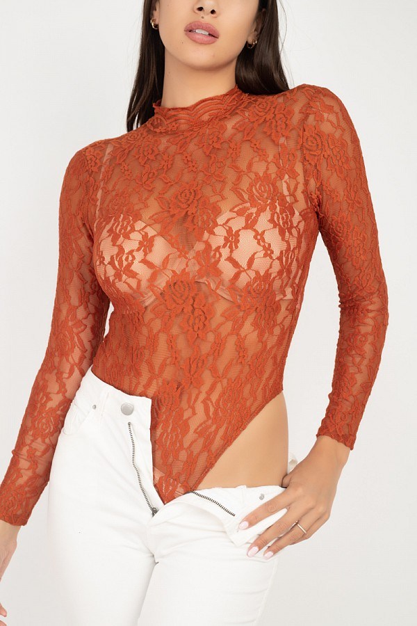 Sheer Floral Lace Bodysuit - Deals Kiosk