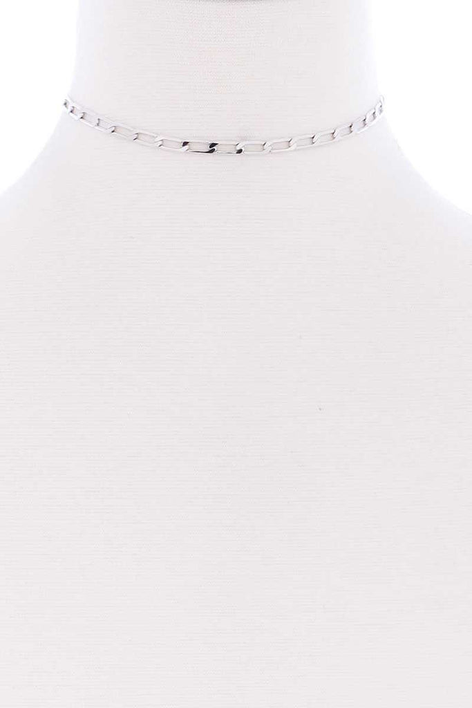 Metal Chain Link Choker Necklace - Deals Kiosk