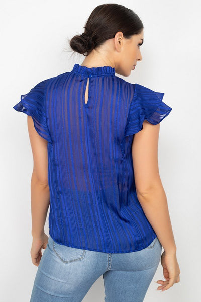 Short Sleeve Ruffle Shadow Top - Deals Kiosk