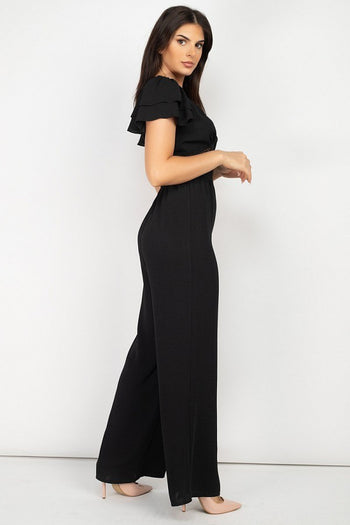 V-neck Lace Jumpsuit - Deals Kiosk