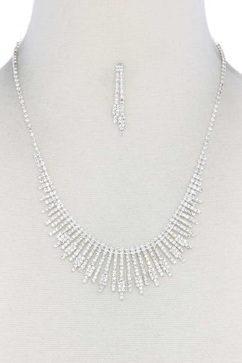 Dangle Rhinestone Necklace - Deals Kiosk