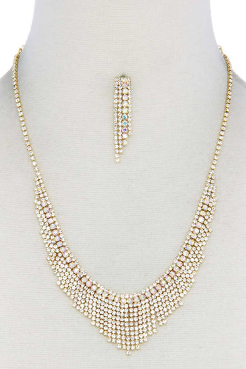 Dangle Rhinestone Necklace - Deals Kiosk