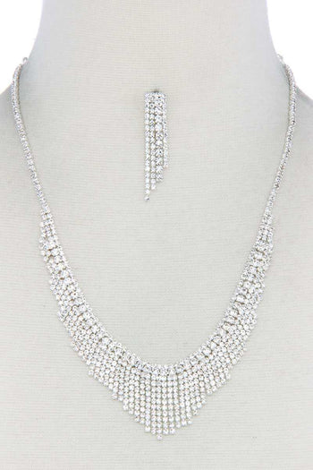 Dangle Rhinestone Necklace - Deals Kiosk