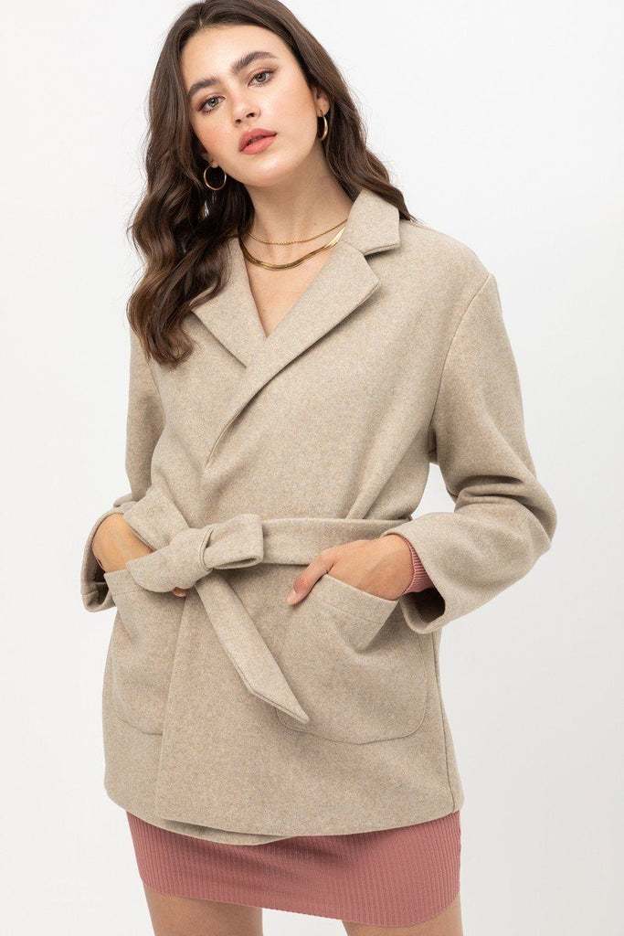 Fleece Belted Coat - Deals Kiosk