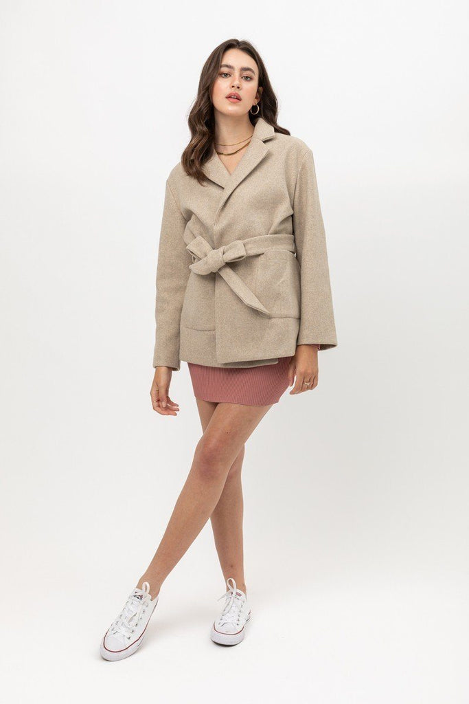 Fleece Belted Coat - Deals Kiosk