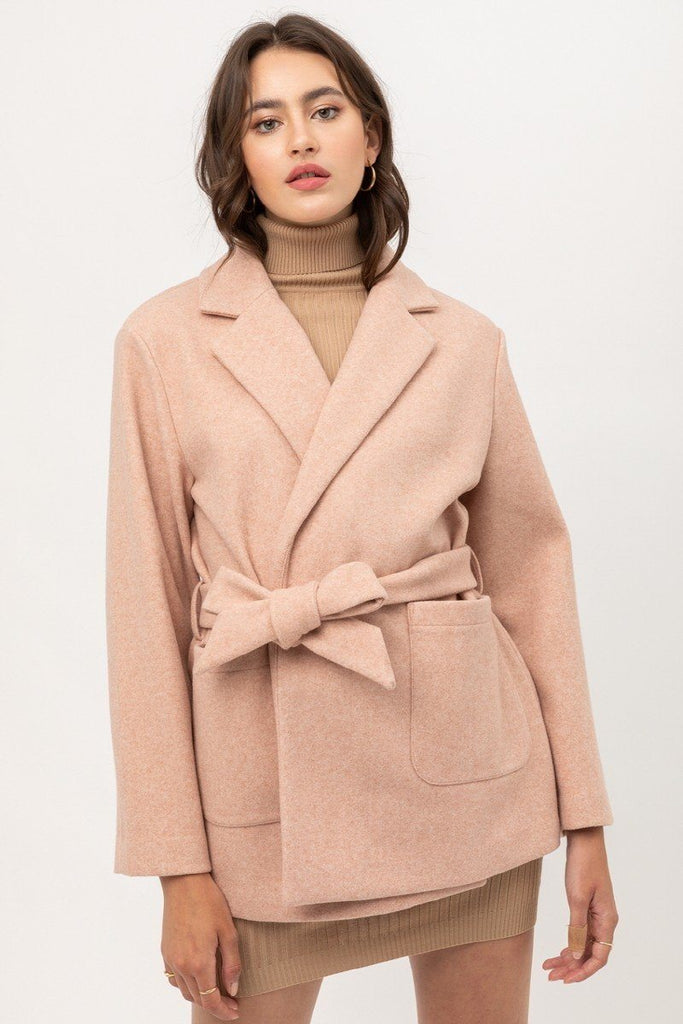 Fleece Belted Coat - Deals Kiosk