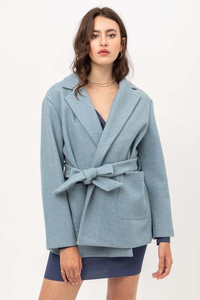 Fleece Belted Coat - Deals Kiosk