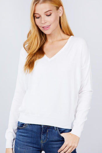V-neck Back Cross Sweater - Deals Kiosk