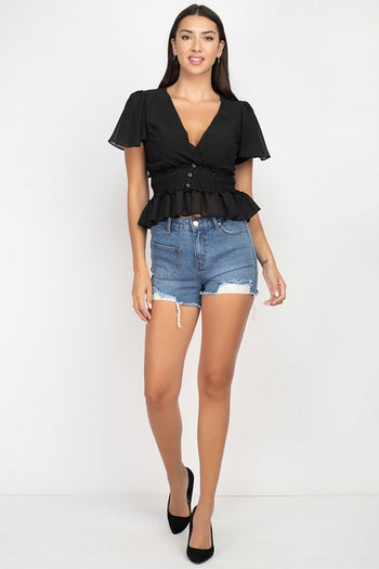 Heavy Distressed Raw Cut Shorts - Deals Kiosk