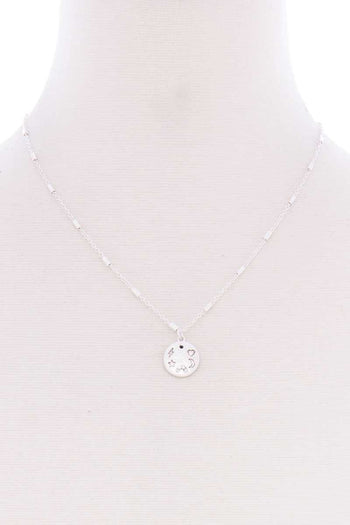 Metal Chain Star Heart Lightning Moon Round Pendant Necklace - Deals Kiosk