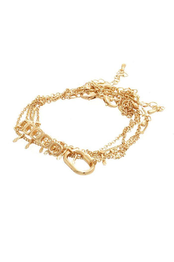 5 Layered Metal Multi Bracelet - Deals Kiosk
