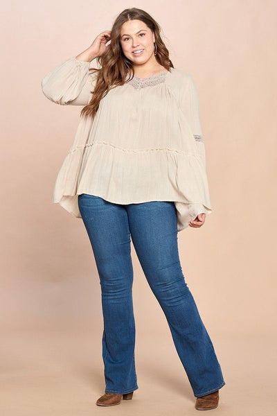Solid Woven Loose-fit Tunic - Deals Kiosk