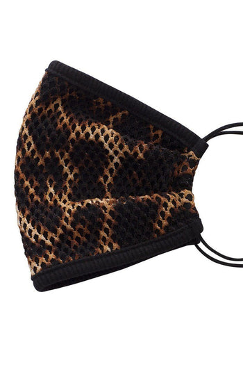Mesh Leopard And Camouflauge Print Face Mask - Deals Kiosk