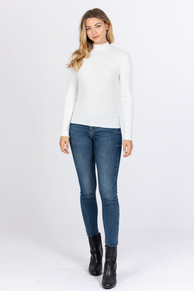 Mock Neck Viscose Sweater - Deals Kiosk