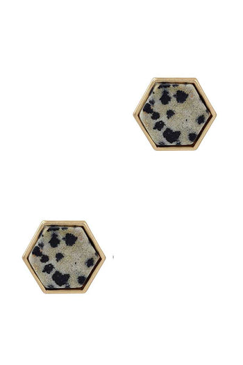 Natural Stone Stud Earring - Deals Kiosk