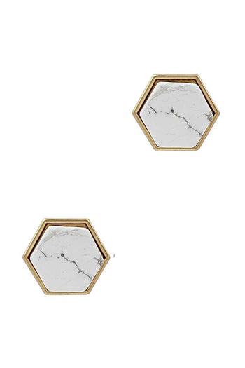 Natural Stone Stud Earring - Deals Kiosk