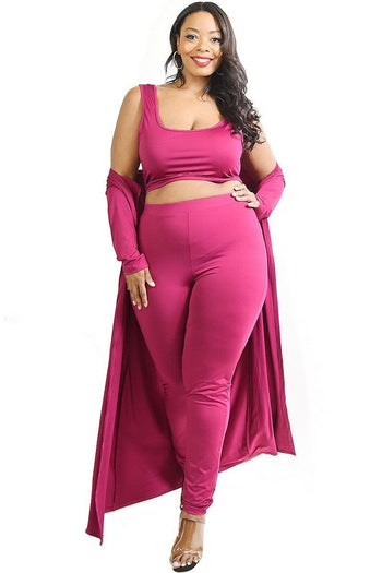 Plus Solid 3 Piece Legging Set - Deals Kiosk