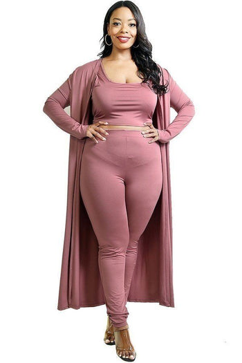 Plus Solid 3 Piece Legging Set - Deals Kiosk