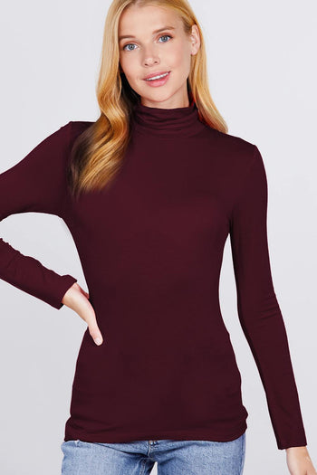 Turtle Neck Rayon Jersey Top - Deals Kiosk