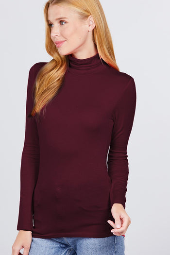 Turtle Neck Rayon Jersey Top - Deals Kiosk