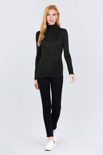 Turtle Neck Rayon Jersey Top - Deals Kiosk