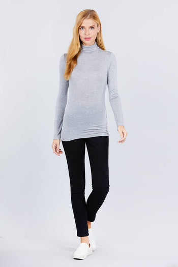 Turtle Neck Rayon Jersey Top - Deals Kiosk