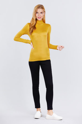 Turtle Neck Rayon Jersey Top - Deals Kiosk