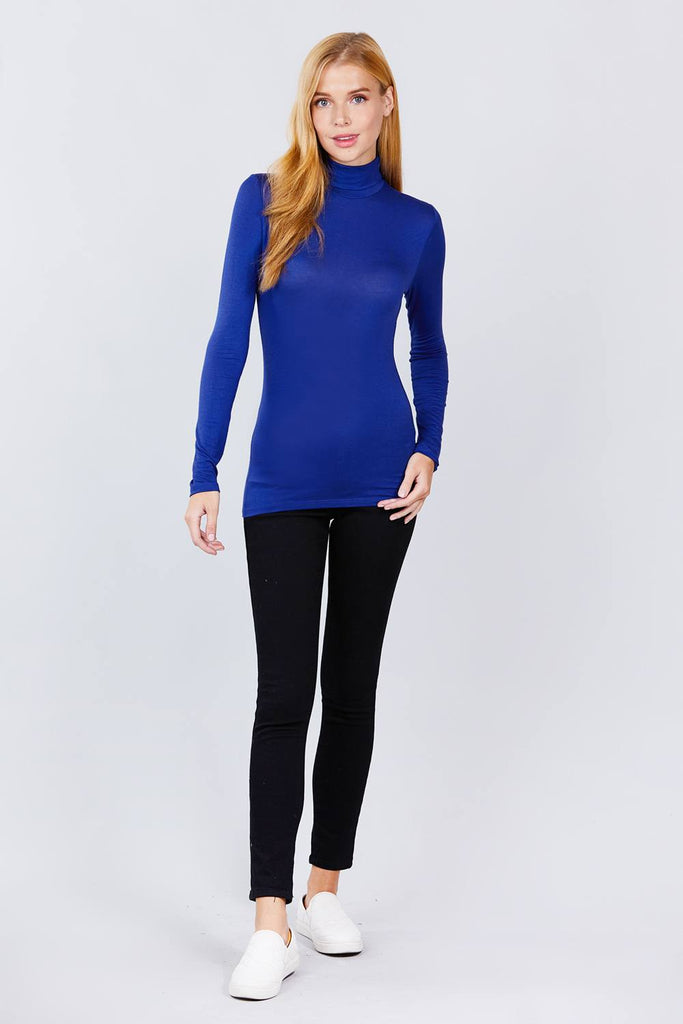 Turtle Neck Rayon Jersey Top - Deals Kiosk