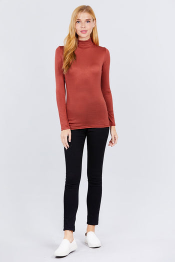Turtle Neck Rayon Jersey Top - Deals Kiosk