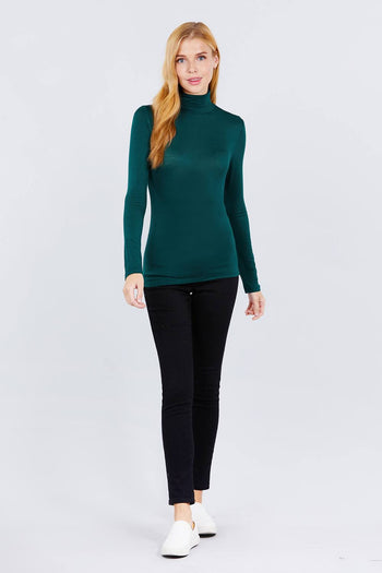 Turtle Neck Rayon Jersey Top - Deals Kiosk