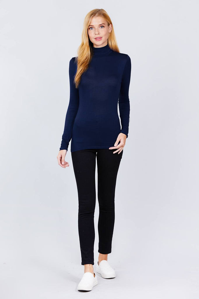 Turtle Neck Rayon Jersey Top - Deals Kiosk