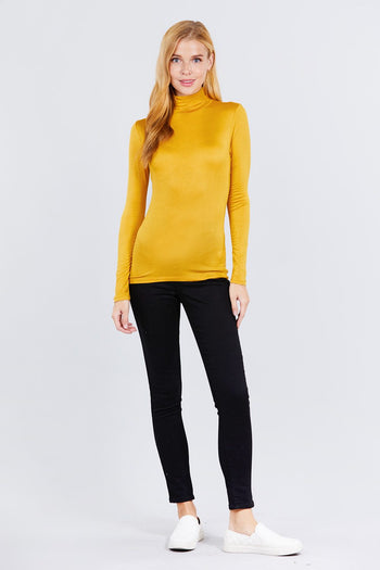 Turtle Neck Rayon Jersey Top - Deals Kiosk