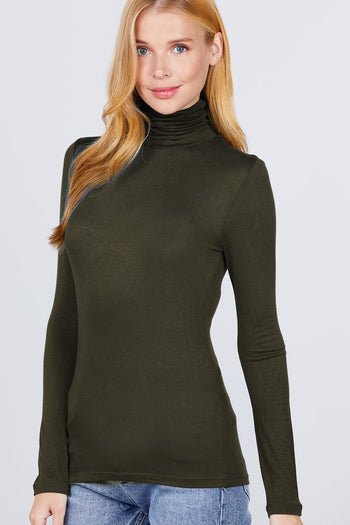 Turtle Neck Rayon Jersey Top - Deals Kiosk