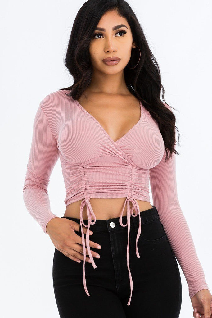 Shirred Cropped Top - Deals Kiosk