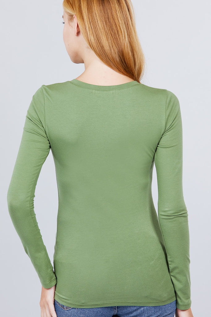 Cotton Jersey V-neck Top - Deals Kiosk