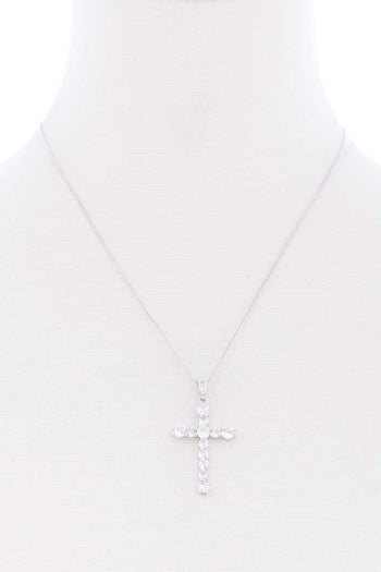Stone Cross Pendant Necklace - Deals Kiosk