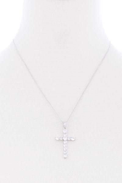 Stone Cross Pendant Necklace - Deals Kiosk