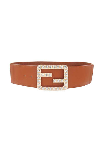 2fb Rhinestone Buckle Elastic Belt - Deals Kiosk