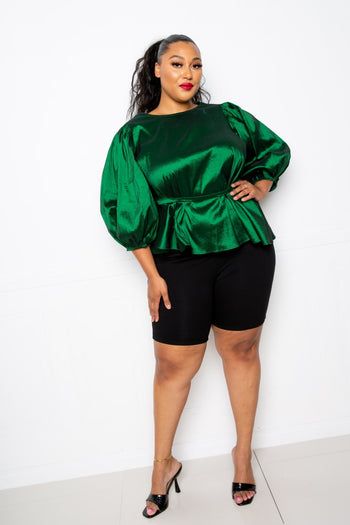 Voluminous Top With Waist Tie - Deals Kiosk