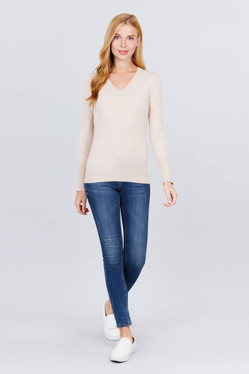 V-neck Sweater W/rivet Button - Deals Kiosk