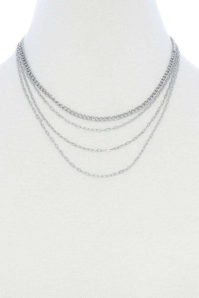 4 Layer Metal Necklace - Deals Kiosk