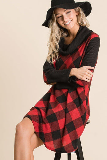 Buffalo Plaid Tartan Swing Dress - Deals Kiosk