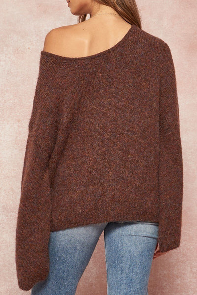 A Multicolor Fuzzy Knit Sweater - Deals Kiosk