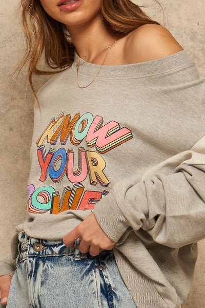 A French Terry Knit Graphic Sweatshirt - Deals Kiosk