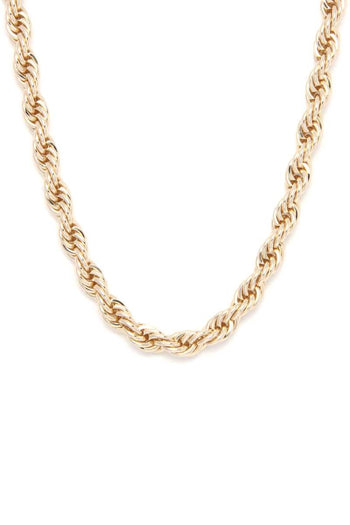 Twist Chain Simple Short Metal Necklace Earring Set - Deals Kiosk