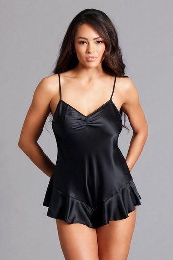 Satin Romper. Slim Fit, Silky Soft, Adjustable Straps - Deals Kiosk