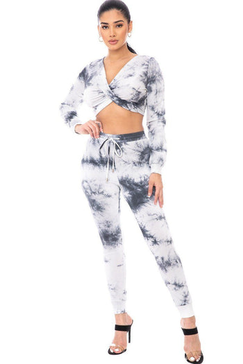 Tie Dye Ribbed Sweater Set - Deals Kiosk