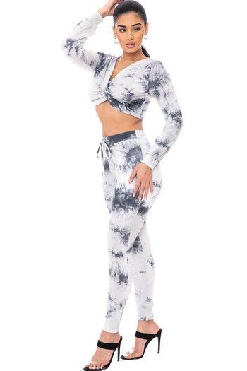 Tie Dye Ribbed Sweater Set - Deals Kiosk