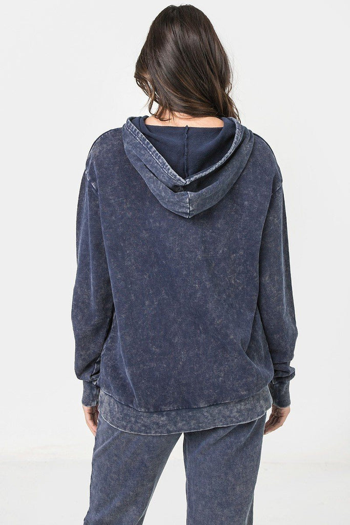 A Mineral Washed Hoodie - Deals Kiosk