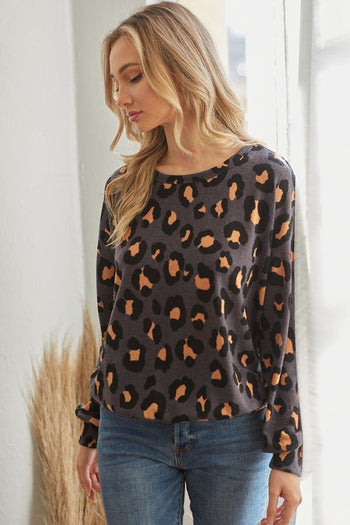 Casual Leopard Print Long Sleeve - Deals Kiosk